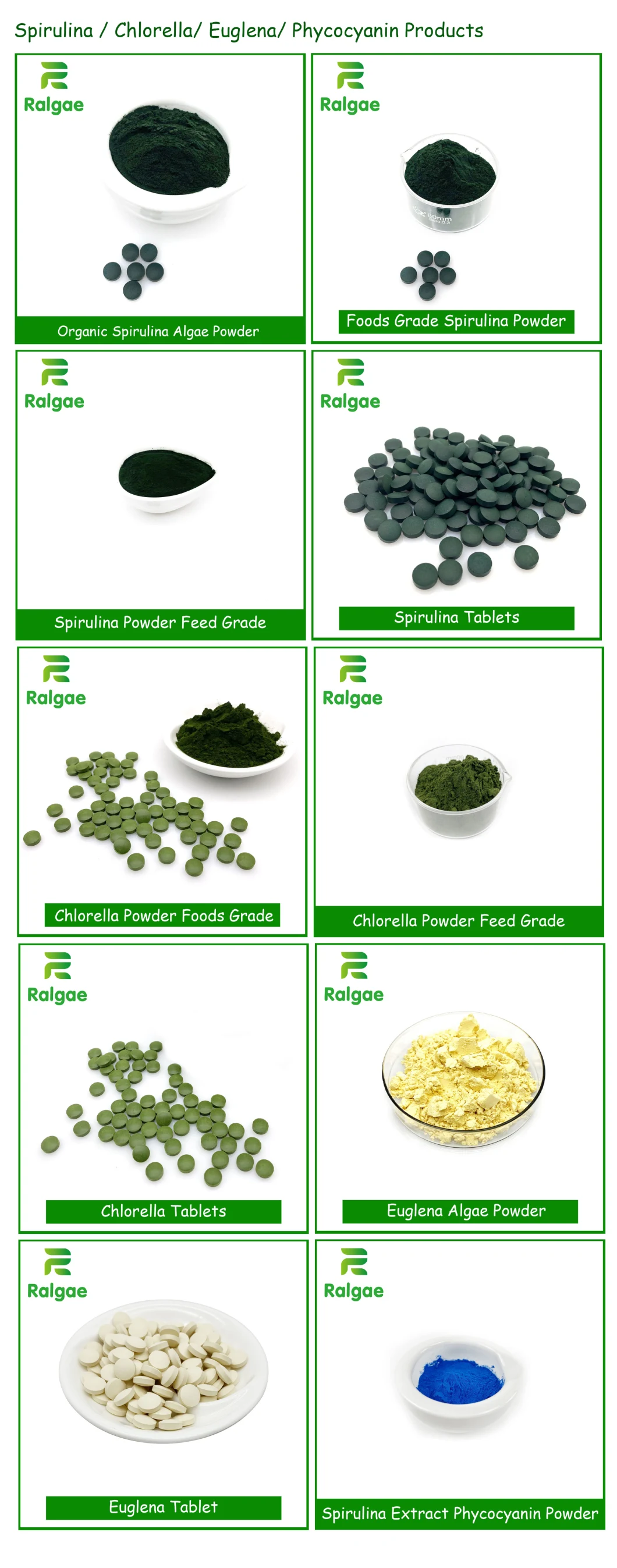 Vegan Foods Grade Chlorella Tablets Nutrtion Supplements