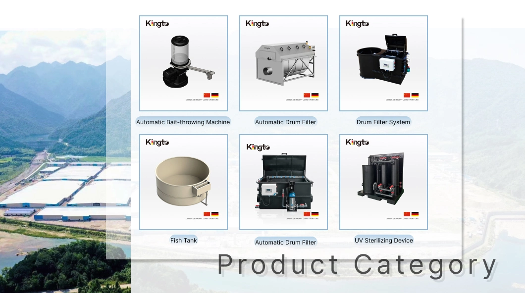 Kingto Automatic Drum Filter for Aquaculture Water &amp; Landscape Pond Water Filtration