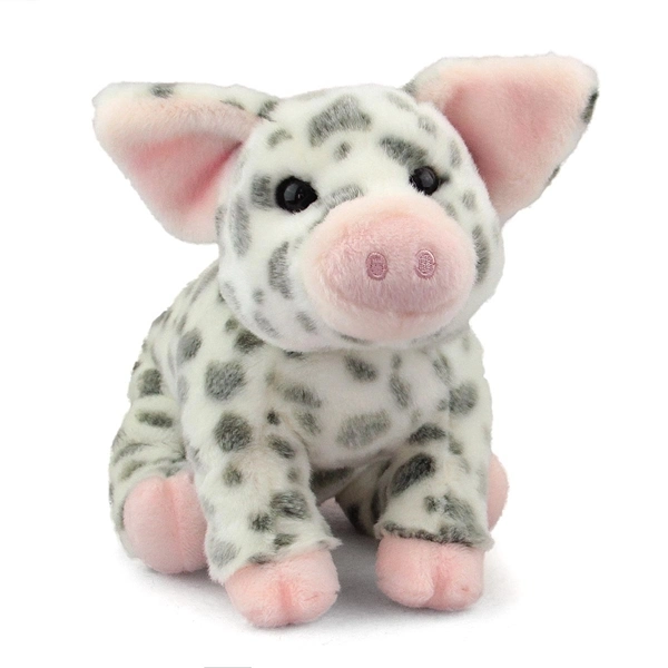 Stuffed Grey Spotted Pig Plush Pillow Toys OEM